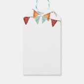 Boho girls camping sleepover birthday party cadeaulabel (Achterkant)