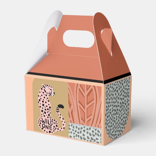 Boho Girls First Birthday Wild One Leopard Bedankdoosjes (Voorkant Zijde)