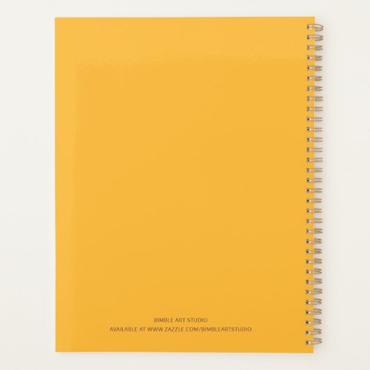 Boho Girly Personalized Daily Planner (Achterkant)