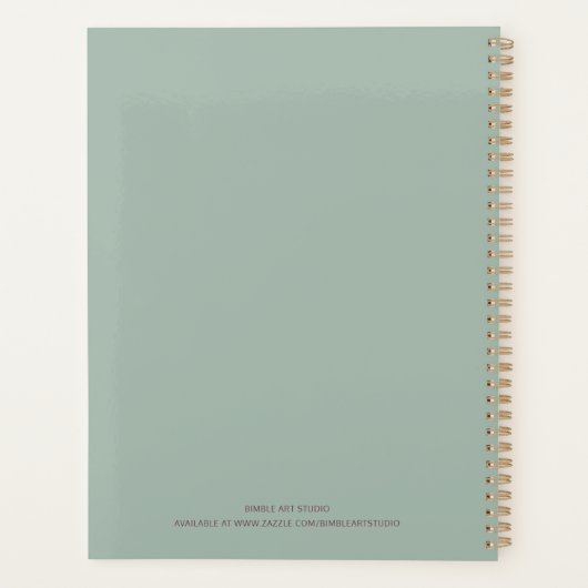 Boho Girly Personalized Daily Planner (Achterkant)