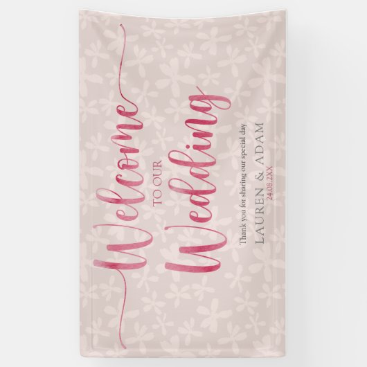 Boho Girly Pink Wedding Spandoek (Verticaal)