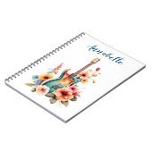 Boho Gitaar met Bloemen Notitieboek (Linkerzijde)