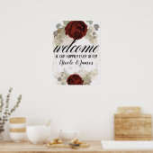 Boho  Glam Botanical Floral Welcome Wedding Poster (Keuken)