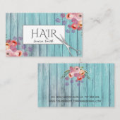 Boho Glam elegant waterverf florale houtschaar Visitekaartje (Voorkant / Achterkant)