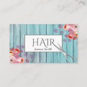 Boho Glam elegant waterverf florale houtschaar Visitekaartje (Voorkant)