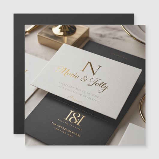 Boho Glam Huwelijksuitnodiging (Voorkant / Achterkant)