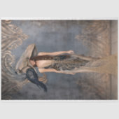 Boho Glam Portret Kunst Vrouw Staand Tissuepapier (Voorkant)