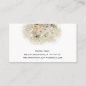 Boho Glam waterverf bloemengouden patina schaar Visitekaartje (Achterkant)