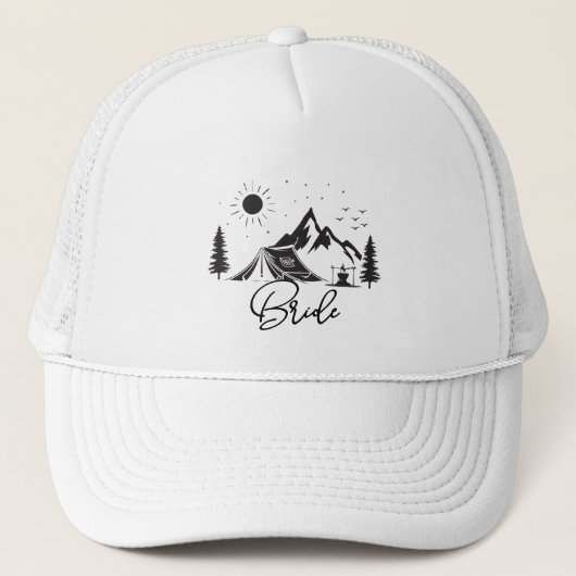 Boho Glamping Afscheidsceremonie Weekend Bruid Trucker Pet (Voorkant)