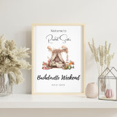 Boho Glamping Bachelorette Party Welkomstbord Poster