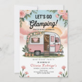 Boho Glamping Birthday Party Kaart (Voorkant)