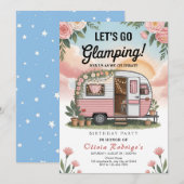 Boho Glamping Birthday Party Kaart (Voorkant / Achterkant)