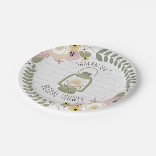 Boho Glamping Vrijgezellenfeest - Dusty Papieren Bordje (Gekanteld)