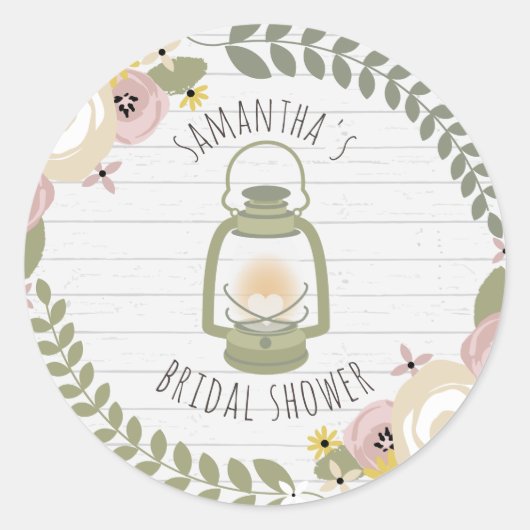 Boho Glamping Vrijgezellenfeest - Dusty Ronde Sticker (Voorkant)