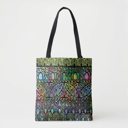  Boho Glas in lood Patroon Canvas tas (Voorkant)
