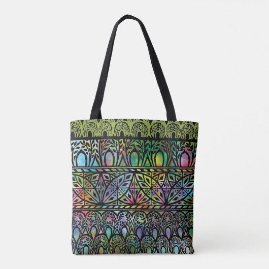  Boho Glas in lood Patroon Canvas tas (Achterkant)