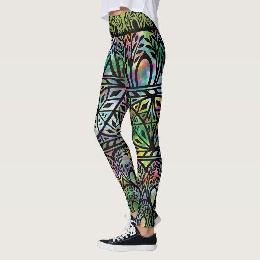  Boho Glas in lood Patroon Leggings (Links)
