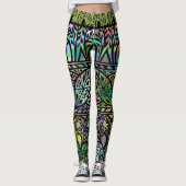  Boho Glas in lood Patroon Leggings (Voorkant)