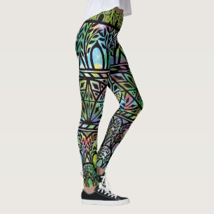  Boho Glas in lood Patroon Leggings