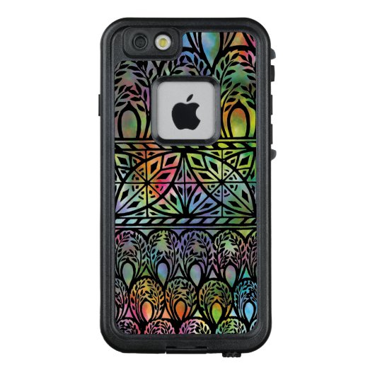 Boho Glas in lood Patroon LifeProof Hoesje (Achterkant)