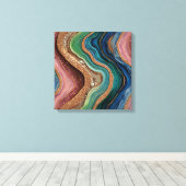 Boho Glitter Agate Canvas Kunst (Insitu (Houten vloer))