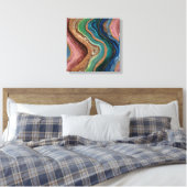 Boho Glitter Agate Canvas Kunst (Insitu (Slaapkamer))