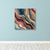 Boho Glitter Agate Canvas Kunst (Insitu (Houten vloer))