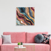 Boho Glitter Agate Canvas Kunst (Insitu (Woonkamer))