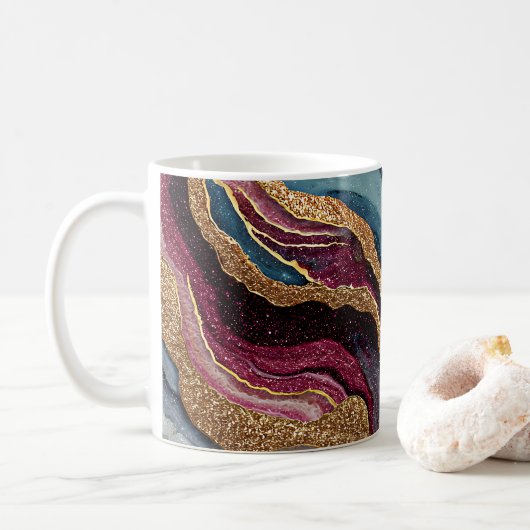 Boho Glitter Agate Koffiemok (Met donut)