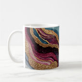 Boho Glitter Agate Koffiemok (Links)