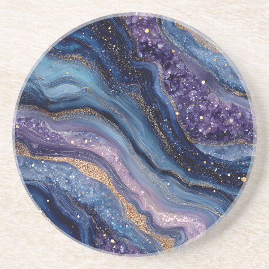 Boho Glitter Agate Onderzetter (Voorkant)