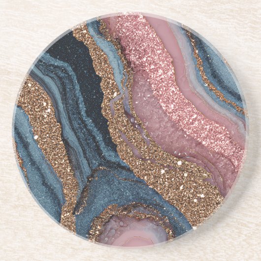 Boho Glitter Agate Onderzetter (Voorkant)