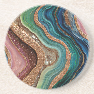 Boho Glitter Agate Onderzetter
