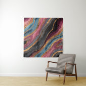 Boho Glitter Agate Wandtapijt Wandkleed (In Situ (horizontaal))