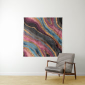 Boho Glitter Agate Wandtapijt Wandkleed (In situ)