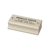 Boho Glitters Handgeschreven Naam & Retouradres Rubberstempel (Stempel)