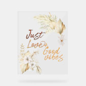 Boho Goede gevoelens en boeketten Acryl Bord (Voorkant)