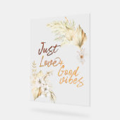 Boho Goede gevoelens en boeketten Acryl Bord (Hoek)