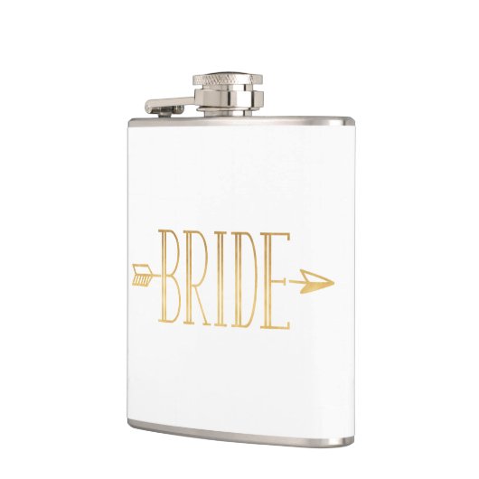 Boho Gold Arrow Bride Flask Heupfles (Links)