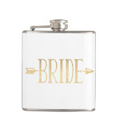 Boho Gold Arrow Bride Flask Heupfles (Voorkant)