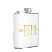 Boho Gold Arrow Bride Flask Heupfles (Rechts)