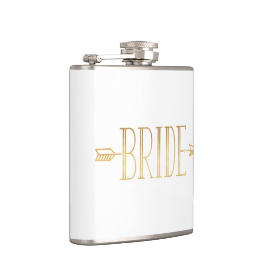 Boho Gold Arrow Bride Flask Heupfles (Rechts)