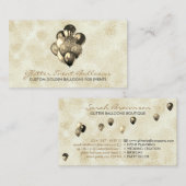 Boho gold Balloons Decoration party Visitekaartje (Voorkant / Achterkant)