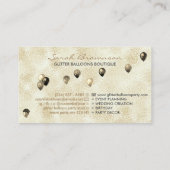 Boho gold Balloons Decoration party Visitekaartje (Achterkant)