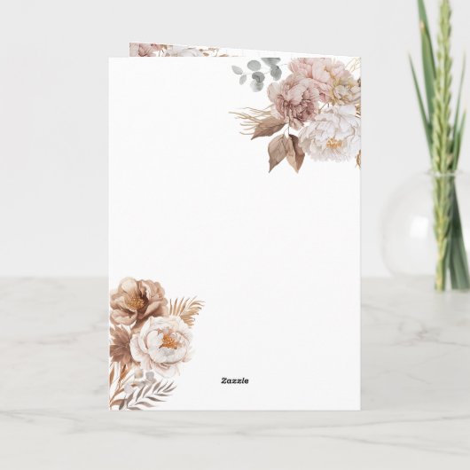 Boho Gold Bestemming Huwelijk Paspoort QR Code (Achterkant)