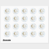 Boho Gold Dust & Clouds Classic Roun Ronde Sticker (Vel)