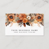 Boho Gold en Champagne Bloemen Visitekaartjes (Voorkant)