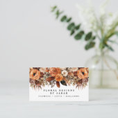 Boho Gold en Champagne Bloemen Visitekaartjes (Staand voorkant)