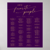 Boho Gold en Paarse afdrukbare zithoek Poster (Voorkant)