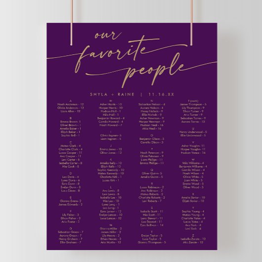 Boho Gold en Paarse afdrukbare zithoek Poster